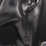 Gothic Heart Pentagram Witchcraft Earring