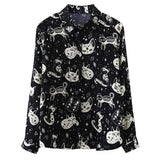 Gothic Casual Shirts Animal Print