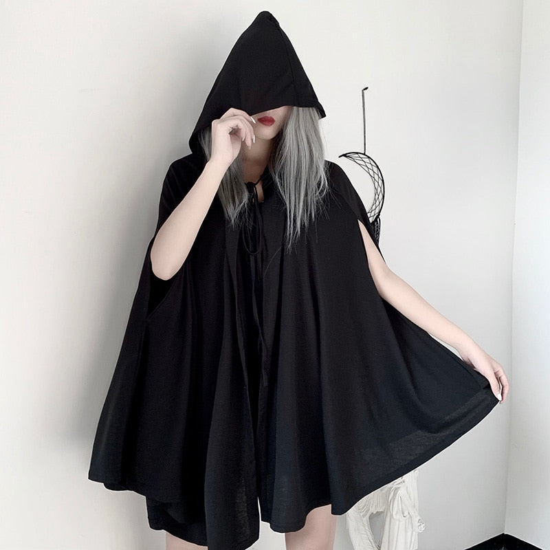 Warm Black Cloak Women Gothic