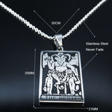 Stainless Steel Satan Necklace Silver