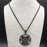 Black Stainless Steel Pendant Necklace