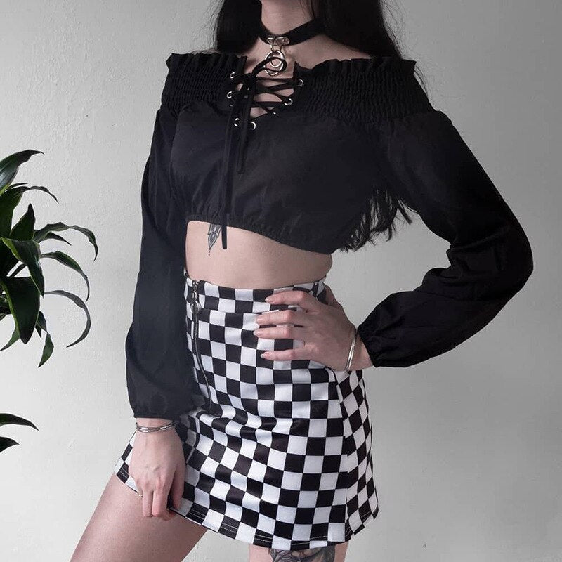Crop Tops Long Sleeve Casual