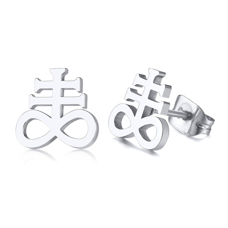 Sigil of Baphomet Earrings Satanic Symbol