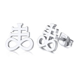 Sigil of Baphomet Earrings Satanic Symbol