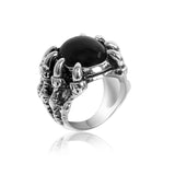 Punk Dragon Claw Crystal Ring