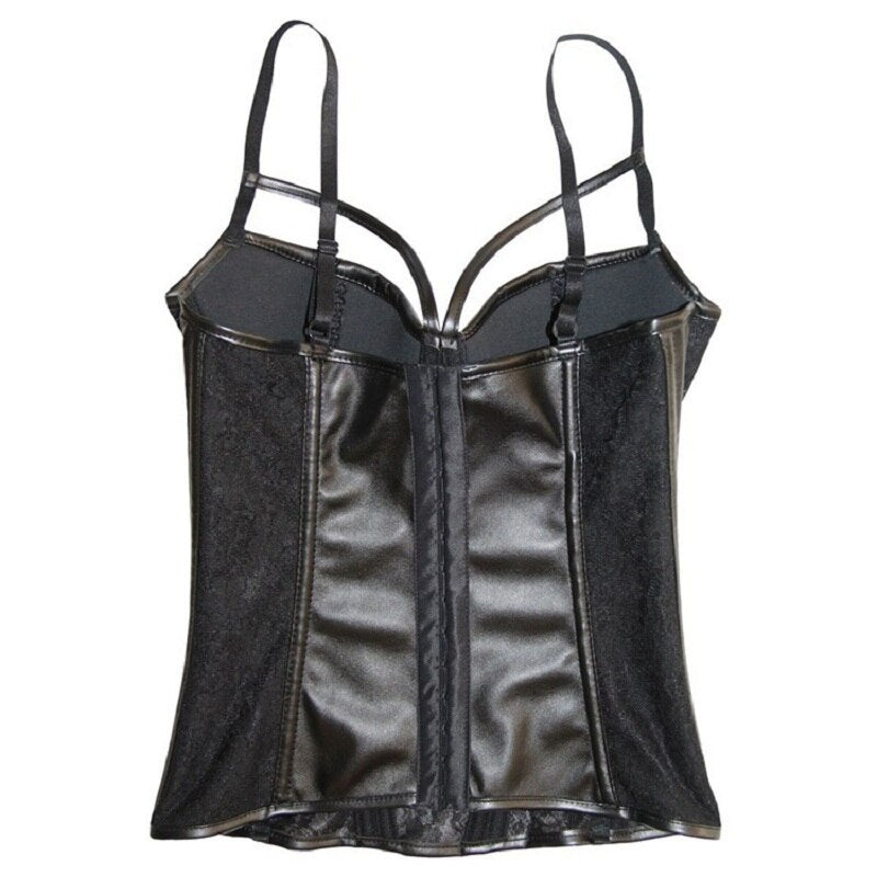 Sexy Corset Synthetic Leather Lace Steampunk
