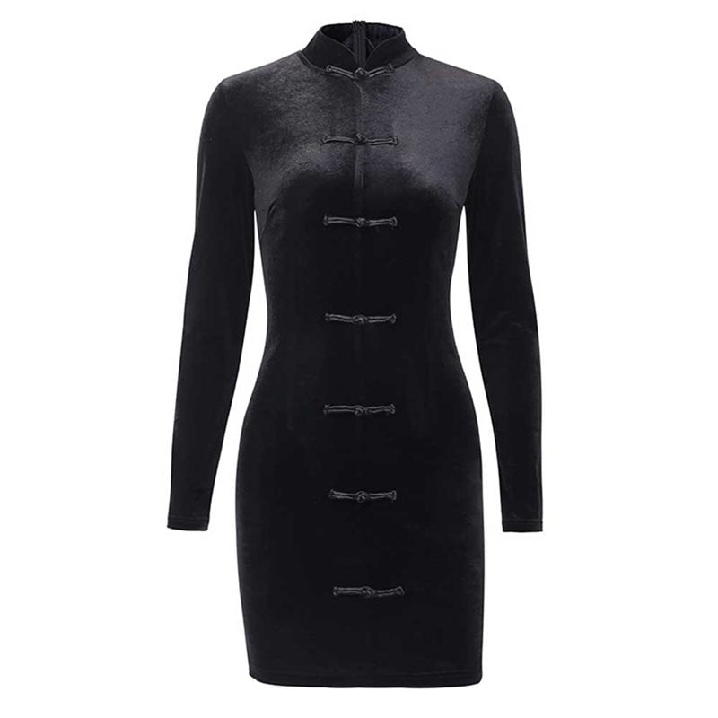 Punk Elegant Back Zip Dresses