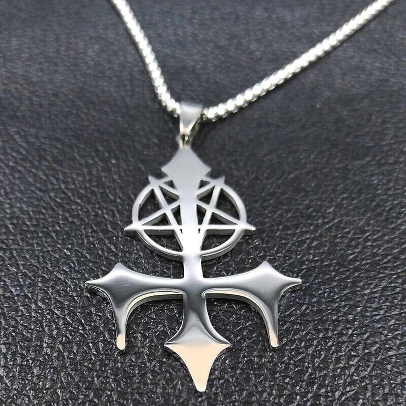 Satan Fork Stainless Steel Chain Necklace