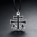 Satanic Necklace Charm Pendant Cross