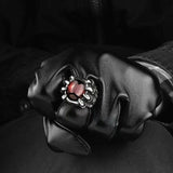 Punk Dragon Claw Crystal Ring