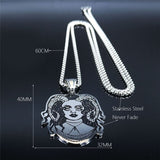 Bullhorn Witch Stainless Steel Chain Necklace
