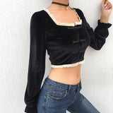 IWomen Vintage Lace Crop Tops