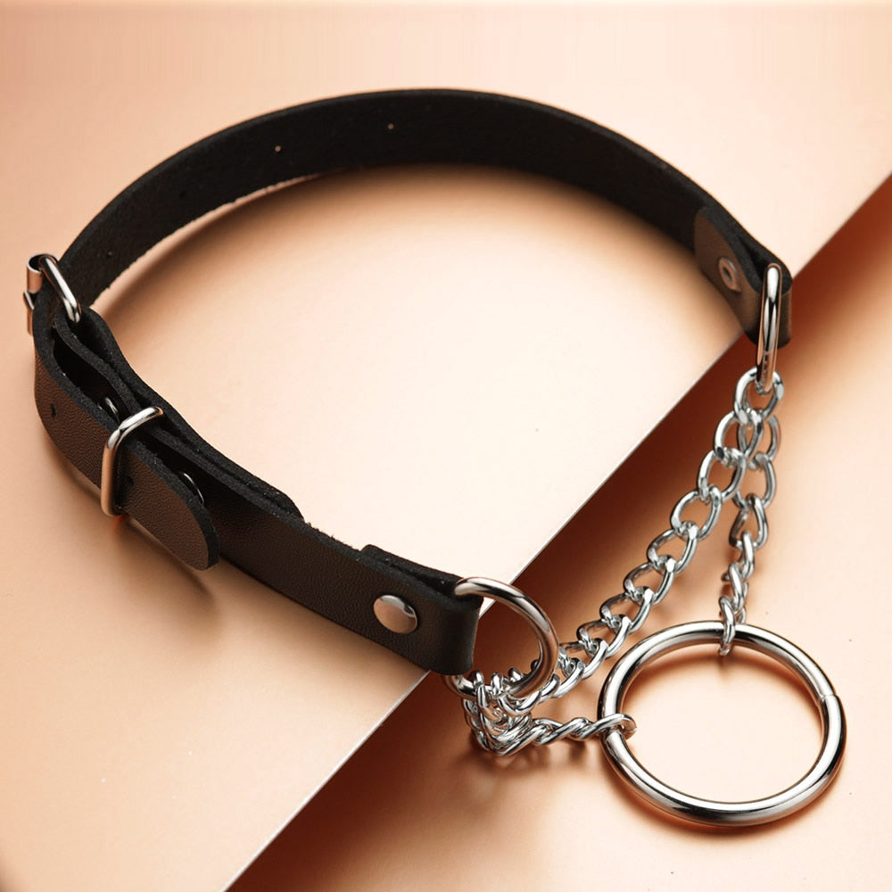 Gothic Choker  PU Leather Chain