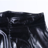 Sexy High Waist Mini Skirt PU Leather