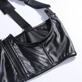 Sexy Leather Crop Top