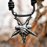Cult Satan Pentagram Silver Color Pendant Necklace, Men's Gothic Satanic Punk Jewelry Accessory