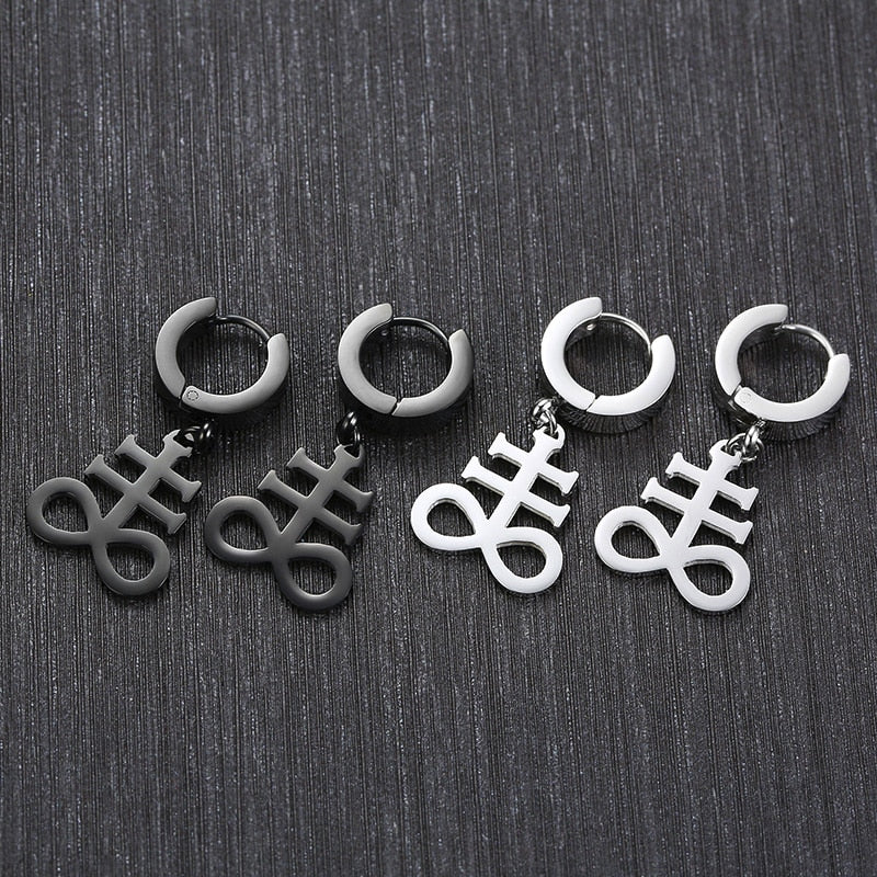 Sigil of Baphomet Earrings Satanic Symbol