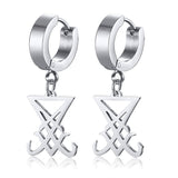Earrings Sigil Of Lucifer Satanic Symbol