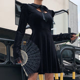 Lace Vintage Dress Long Sleeve