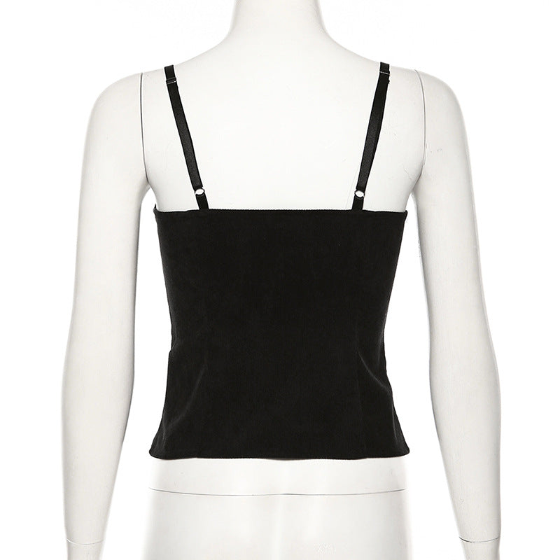 Zipper Camis Sleeveless Sexy Tops