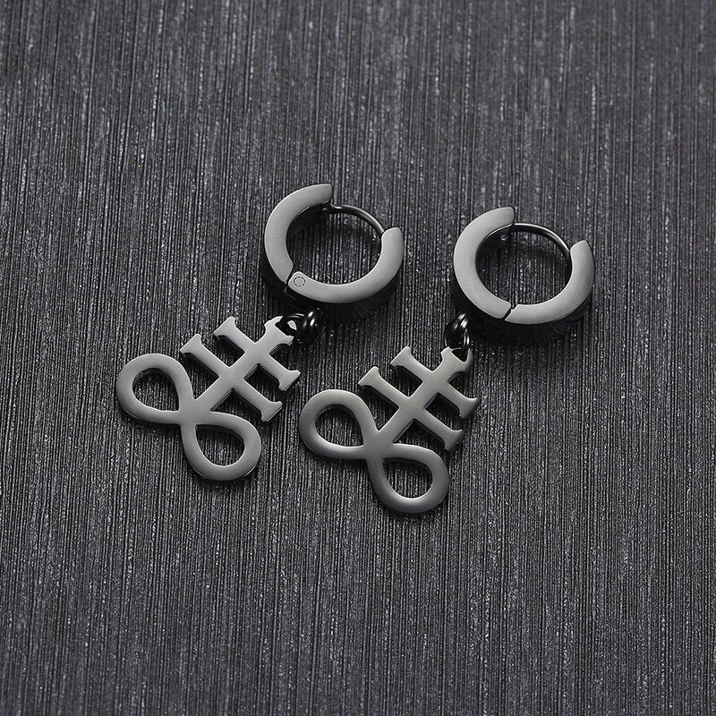 Sigil of Baphomet Earrings Satanic Symbol