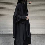 Gothic Oversize Black Shirt Long Sleeve