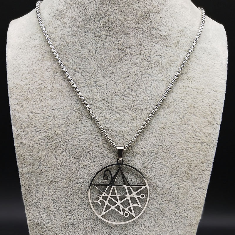 Stainless Steel Necklace Satanic Pendant Cthulhu