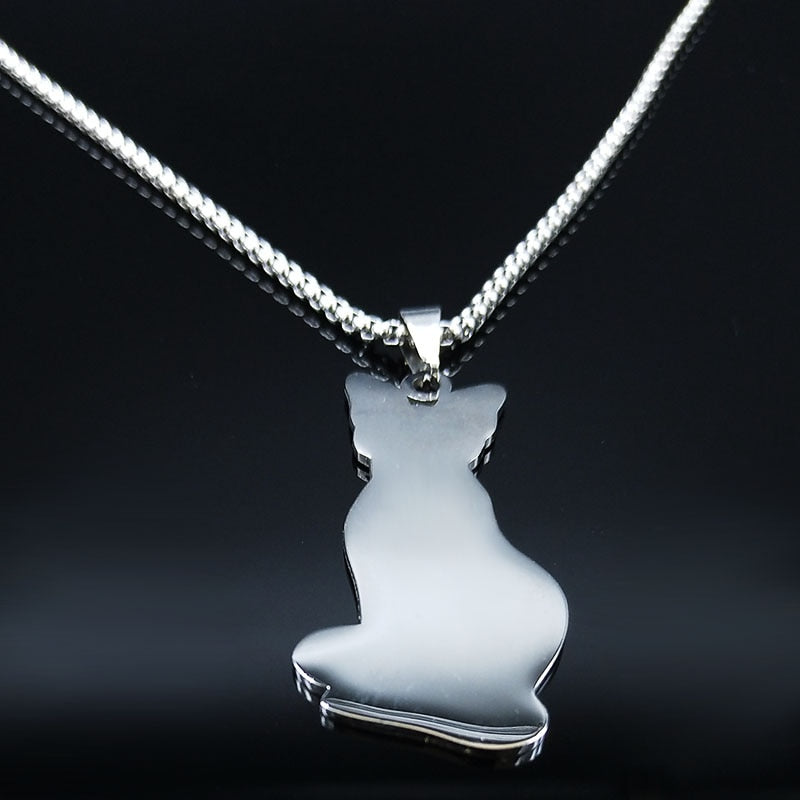 Sphynx Cat Stainless Steel Necklace Pendant