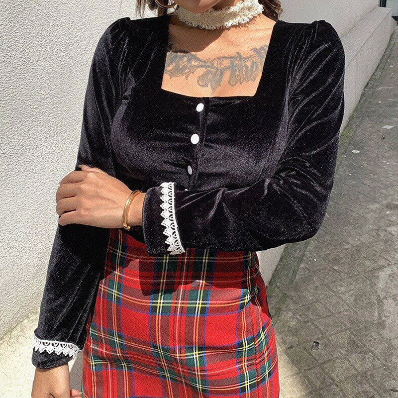 Vintage T-shirts Bodycon Crop Top