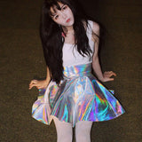 Sexy Reflectived Colorful Mini Skirts