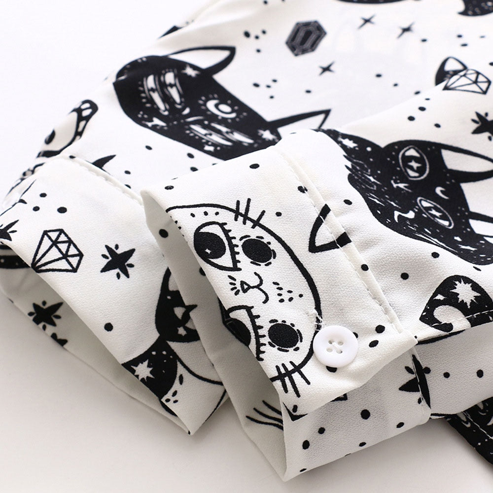 Gothic Casual Shirts Animal Print