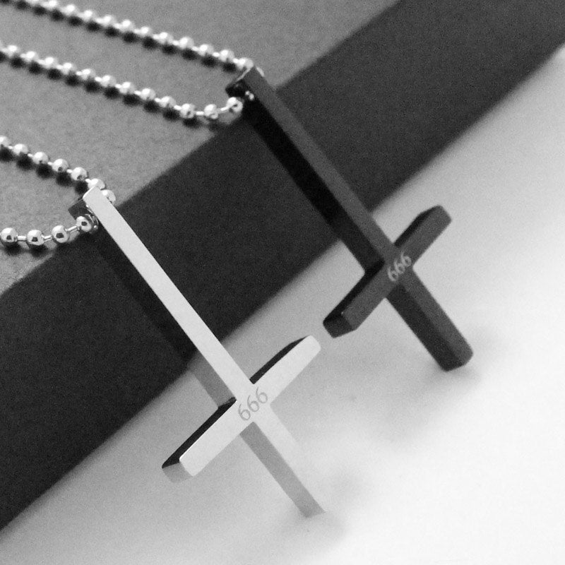 Inverted Cross Pendant Necklace