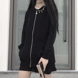 Skull Printed Loose Lady Pullover