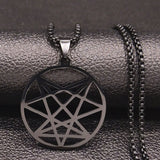 Black Stainless Steel Pendant Necklace