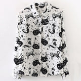 Gothic Casual Shirts Animal Print