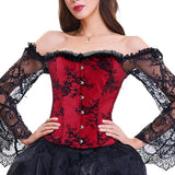Steampunk Corset Sexy Long Sleeve Lace