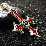 Red Red Inverted Cross Pendant