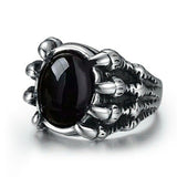 Punk Dragon Claw Crystal Ring