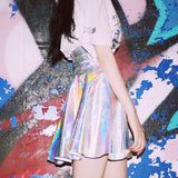 Sexy Reflectived Colorful Mini Skirts