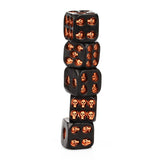 5pcs/set Black Skull Dice
