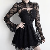 Sexy Lace Short Sweatshirts Women Tops