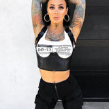 Sexy Leather Crop Top