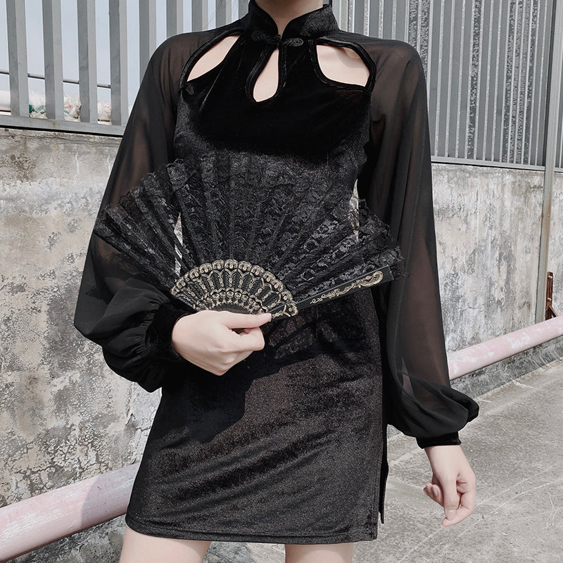 Dress Mesh Long Sleeve Sexy