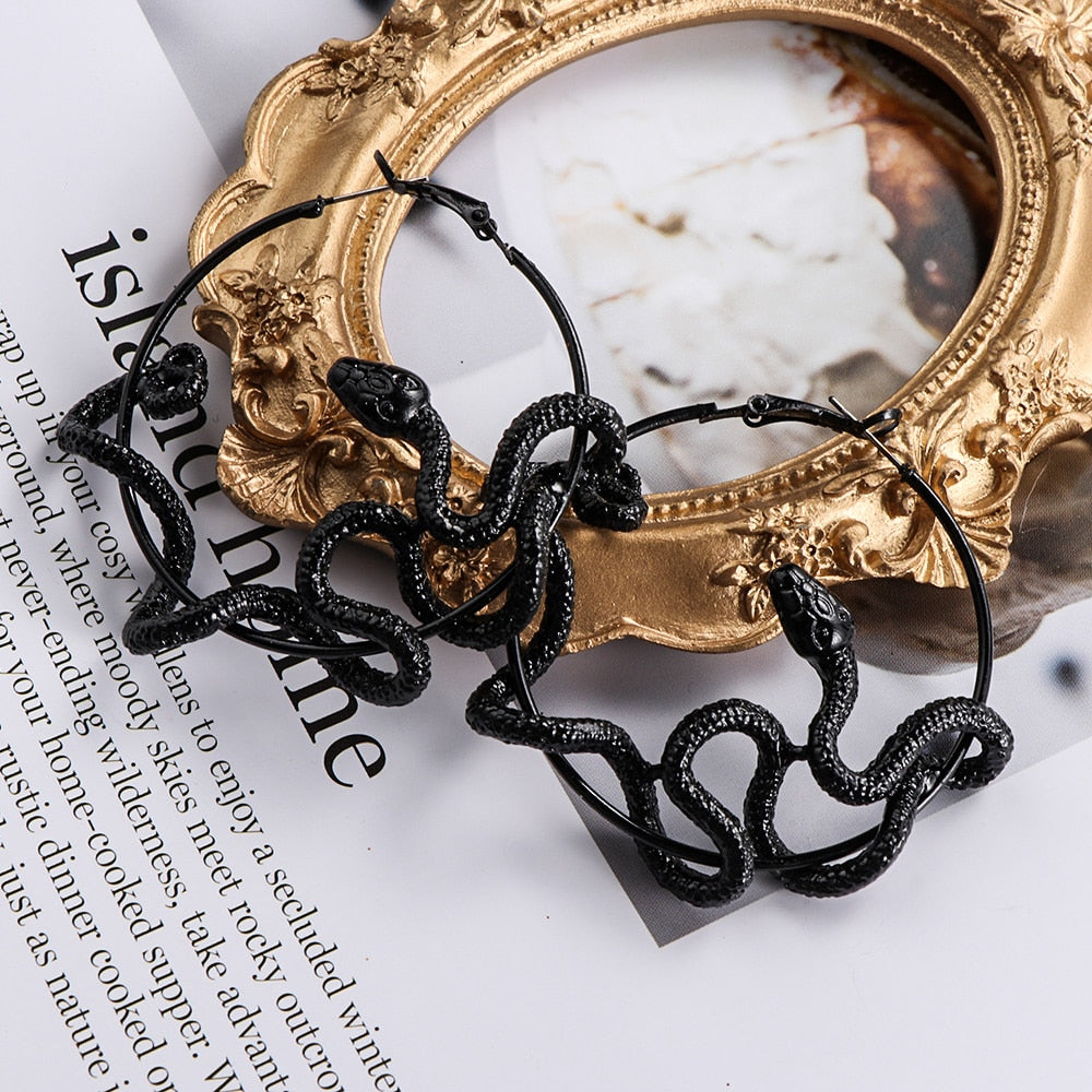 Gothic Cool Snake Earrings