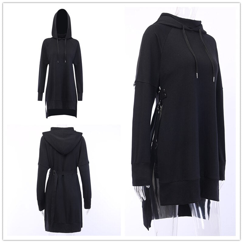 Gothic Long Hoodies Sexy Hooded