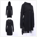Gothic Long Hoodies Sexy Hooded