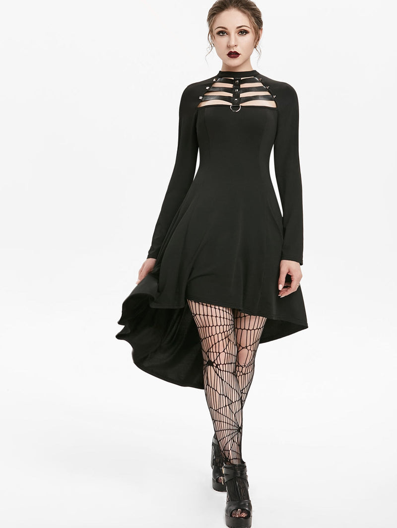 Gothic Faux Leather Dress