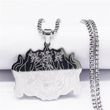 Witchcraft Cat Herbal Medicine Stainless Steel Necklace