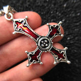 Red Red Inverted Cross Pendant