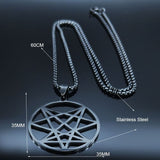 Black Stainless Steel Pendant Necklace